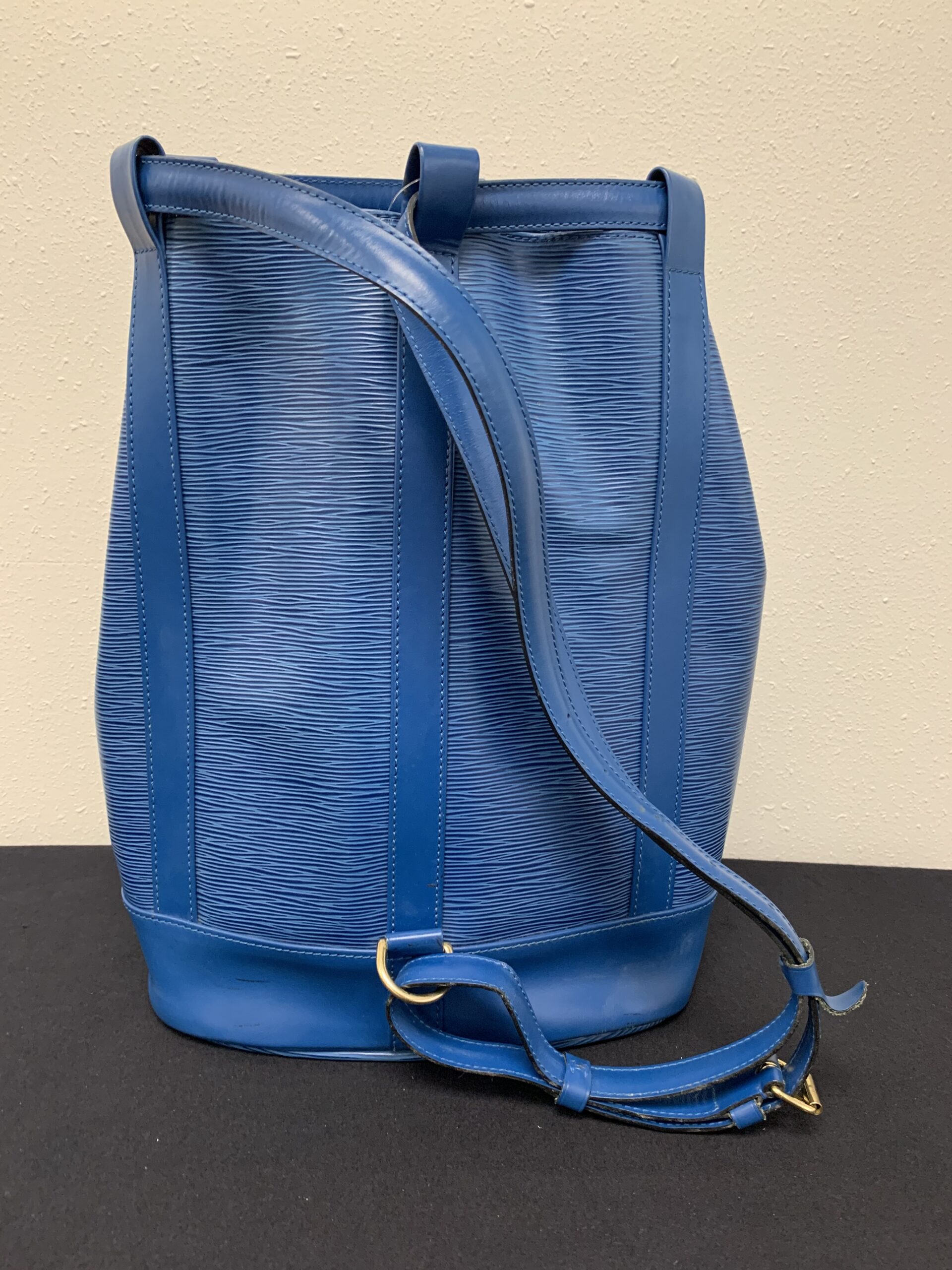 Louis Vuitton Randonnee Blue Epi Leather Shoulder Bag 2799 | American Coin and Vault