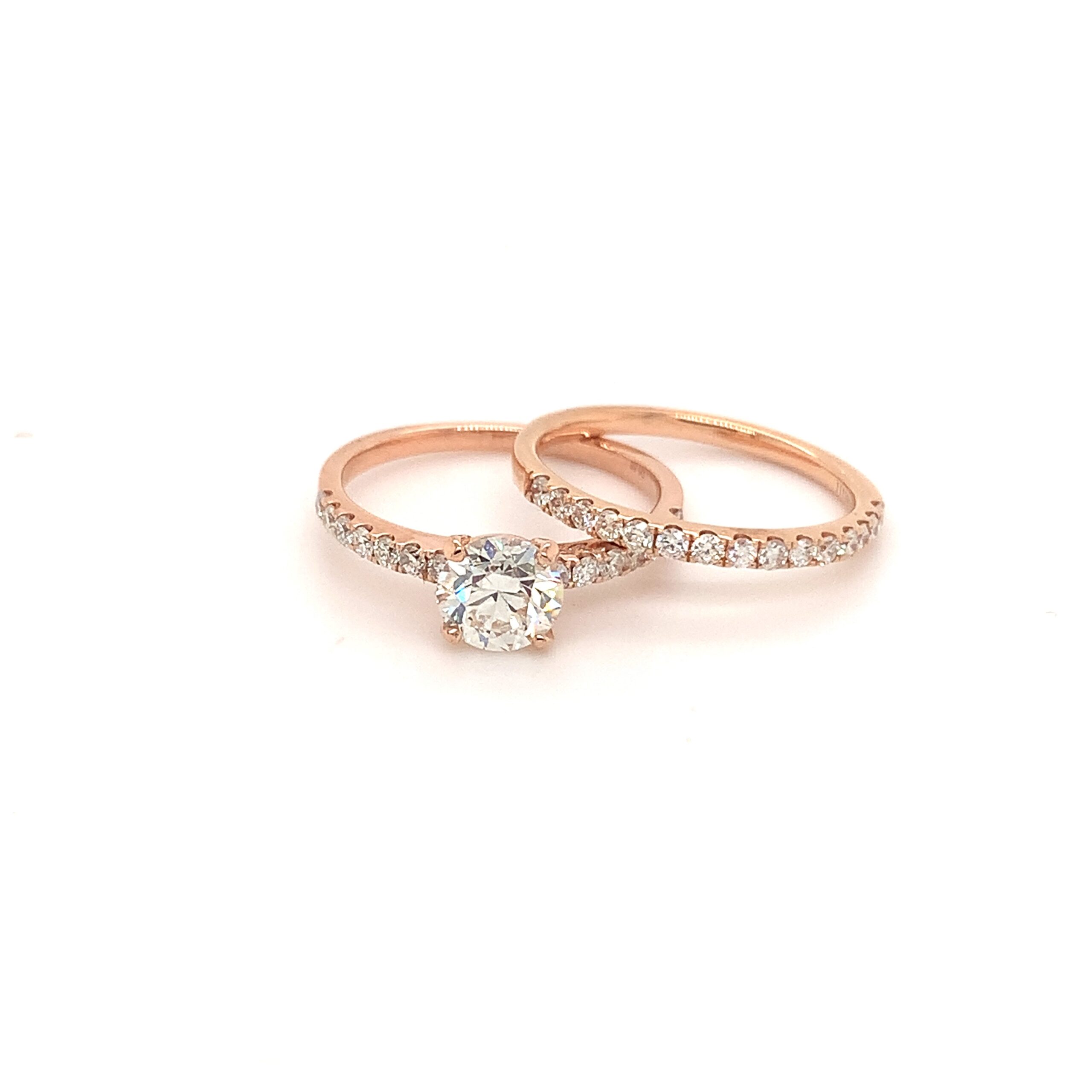 2401 18k Rose Wed Set