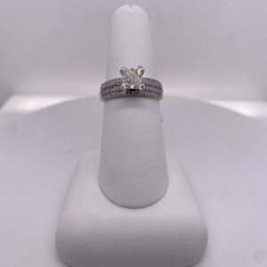 14k White Gold Princess Cut #2604