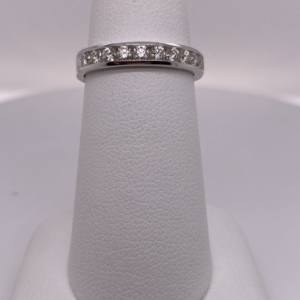 14k White Gold Wedding Band #17