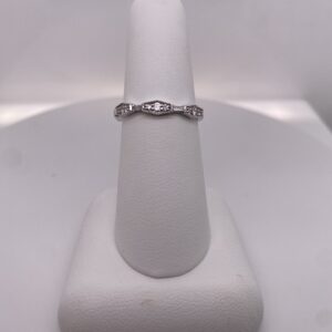 14k White Gold Diamond Band #1888