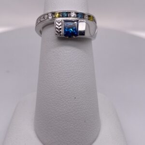 Custom Design Blue Diamond Ring #38