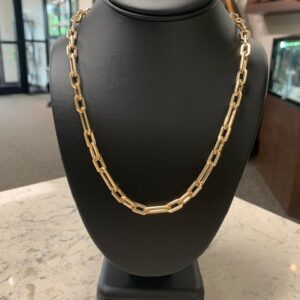 14k Yellow Gold 18" Paperclip Chain 3577