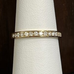 14k Yellow Gold 16-stone Diamond Anniversary Band #2428