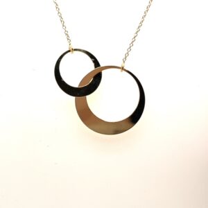 14k Yellow Gold Interlocking Circle Necklace #3706