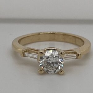 14k Yellow Gold 3-Stone Diamond Ring #3812