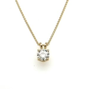 14k Yellow Gold Diamond Pendant #3875