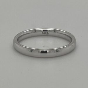 14k White Gold Comfort Fit European Band #3914