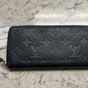 Louis Vuitton Black Empreinte Zippy Wallet #4102