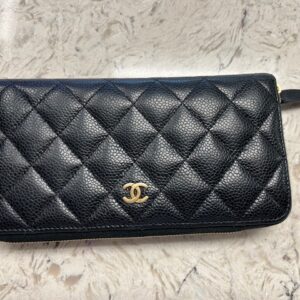 Chanel Black Caviar Zip Wallet #4112
