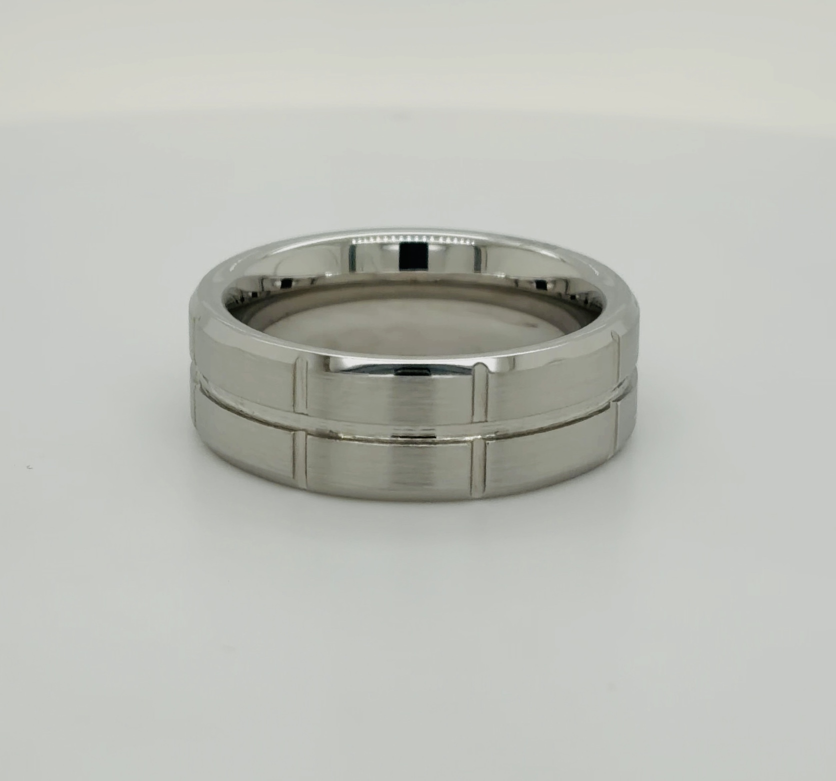 Men's 8mm Vitalium Satin Ring #1050