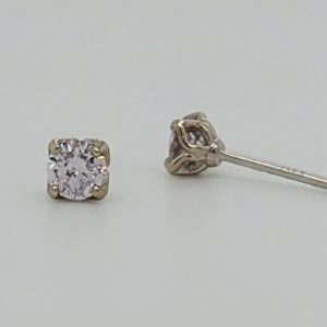 Natural Lavendar Diamond Stud Earrings #2469