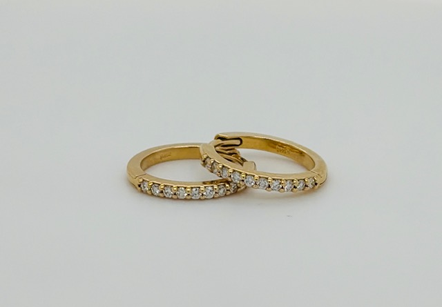 Hinged Hoop Diamond Earrings #3739