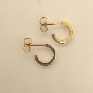 14k Yellow Gold 10mm Hoop Earrings #3840