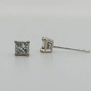 Princess Cut Stud Earrings #90